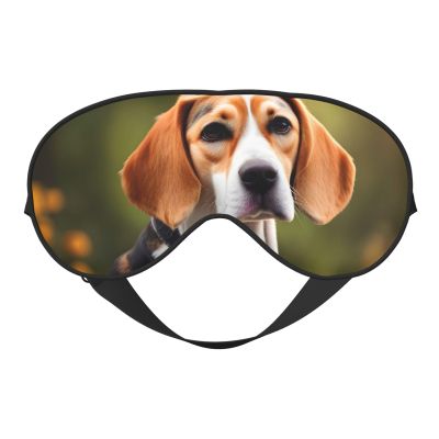 Beagle Dog Print Sleep Mask Silk-Like Eye Mask Sleeping Eye Mask for Women Men for Travel Sleep Relaxation