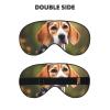 Beagle Dog Print Sleep Mask Silk-Like Eye Mask Sleeping Eye Mask for Women Men for Travel Sleep Relaxation view 2