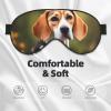 Beagle Dog Print Sleep Mask Silk-Like Eye Mask Sleeping Eye Mask for Women Men for Travel Sleep Relaxation view 3