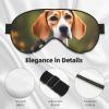 Beagle Dog Print Sleep Mask Silk-Like Eye Mask Sleeping Eye Mask for Women Men for Travel Sleep Relaxation view 4