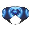 Baby Blue Heart Print Sleep Mask Silk-Like Eye Mask Sleeping Eye Mask for Women Men for Travel Sleep Relaxation view 1