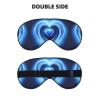 Baby Blue Heart Print Sleep Mask Silk-Like Eye Mask Sleeping Eye Mask for Women Men for Travel Sleep Relaxation view 2