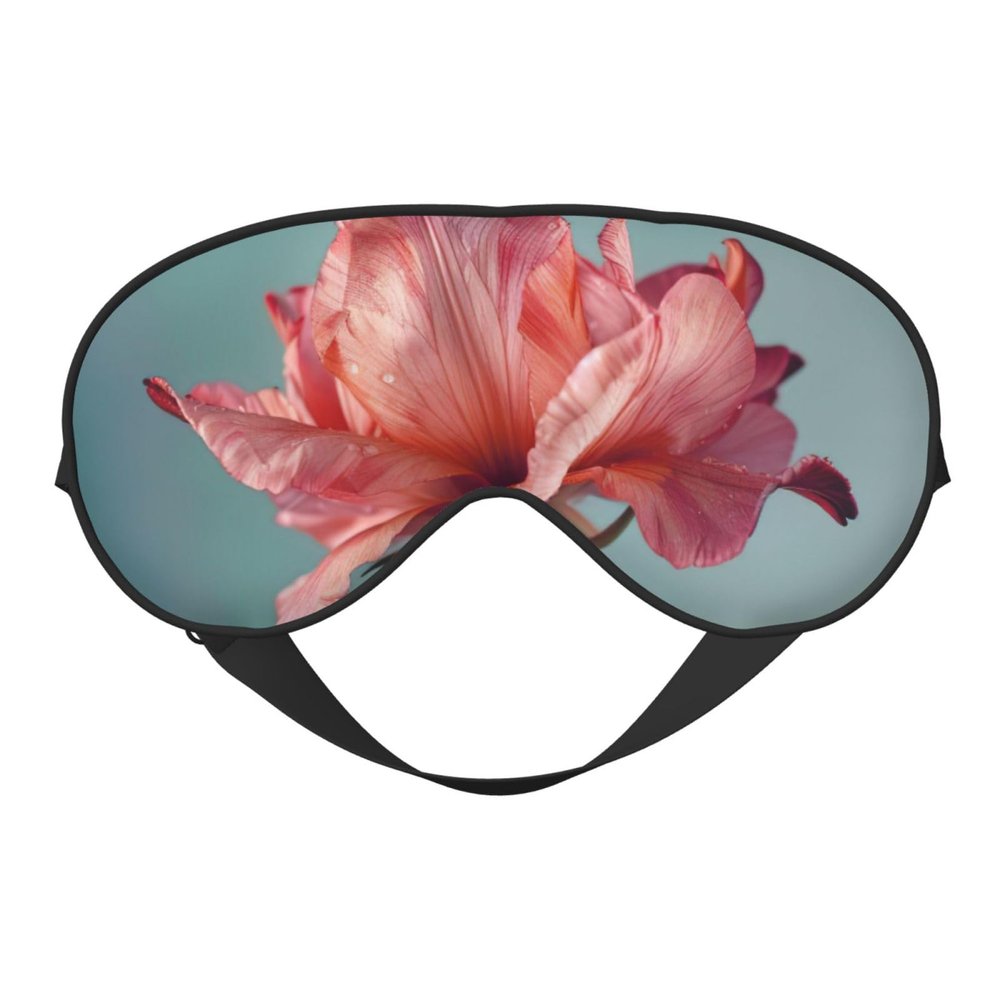 Flower Print Sleep Mask Silk-Like Eye Mask Sleeping Eye Mask for Women Men for Travel Sleep Relaxation
