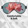 Flower Print Sleep Mask Silk-Like Eye Mask Sleeping Eye Mask for Women Men for Travel Sleep Relaxation view 3