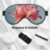 Flower Print Sleep Mask Silk-Like Eye Mask Sleeping Eye Mask for Women Men for Travel Sleep Relaxation view 4