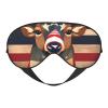 Americana Flag Deer Print Sleep Mask Silk-Like Eye Mask Sleeping Eye Mask for Women Men for Travel Sleep Relaxation view 1
