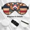 Americana Flag Deer Print Sleep Mask Silk-Like Eye Mask Sleeping Eye Mask for Women Men for Travel Sleep Relaxation view 4