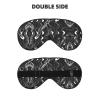 HDSKFNS Black White Snake Skin Pattern Print Sleep Mask Silk-Like Eye Mask Sleeping Eye Mask For Women Men For Travel Sleep Relaxation view 2