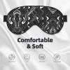 HDSKFNS Black White Snake Skin Pattern Print Sleep Mask Silk-Like Eye Mask Sleeping Eye Mask For Women Men For Travel Sleep Relaxation view 3
