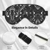 HDSKFNS Black White Snake Skin Pattern Print Sleep Mask Silk-Like Eye Mask Sleeping Eye Mask For Women Men For Travel Sleep Relaxation view 4