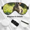 Bunny Rabbits Print Sleep Mask Silk-Like Eye Mask Sleeping Eye Mask for Women Men for Travel Sleep Relaxation view 4