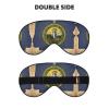 Abstract Oregon State Flag Map03 Print Sleep Mask Silk-Like Eye Mask Sleeping Eye Mask for Women Men for Travel Sleep Relaxation view 2