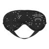 Black Round Dot Pattern Print Sleep Mask Silk-Like Eye Mask Sleeping Eye Mask for Women Men for Travel Sleep Relaxation view 1