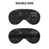 Black Round Dot Pattern Print Sleep Mask Silk-Like Eye Mask Sleeping Eye Mask for Women Men for Travel Sleep Relaxation view 2