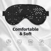 Black Round Dot Pattern Print Sleep Mask Silk-Like Eye Mask Sleeping Eye Mask for Women Men for Travel Sleep Relaxation view 3