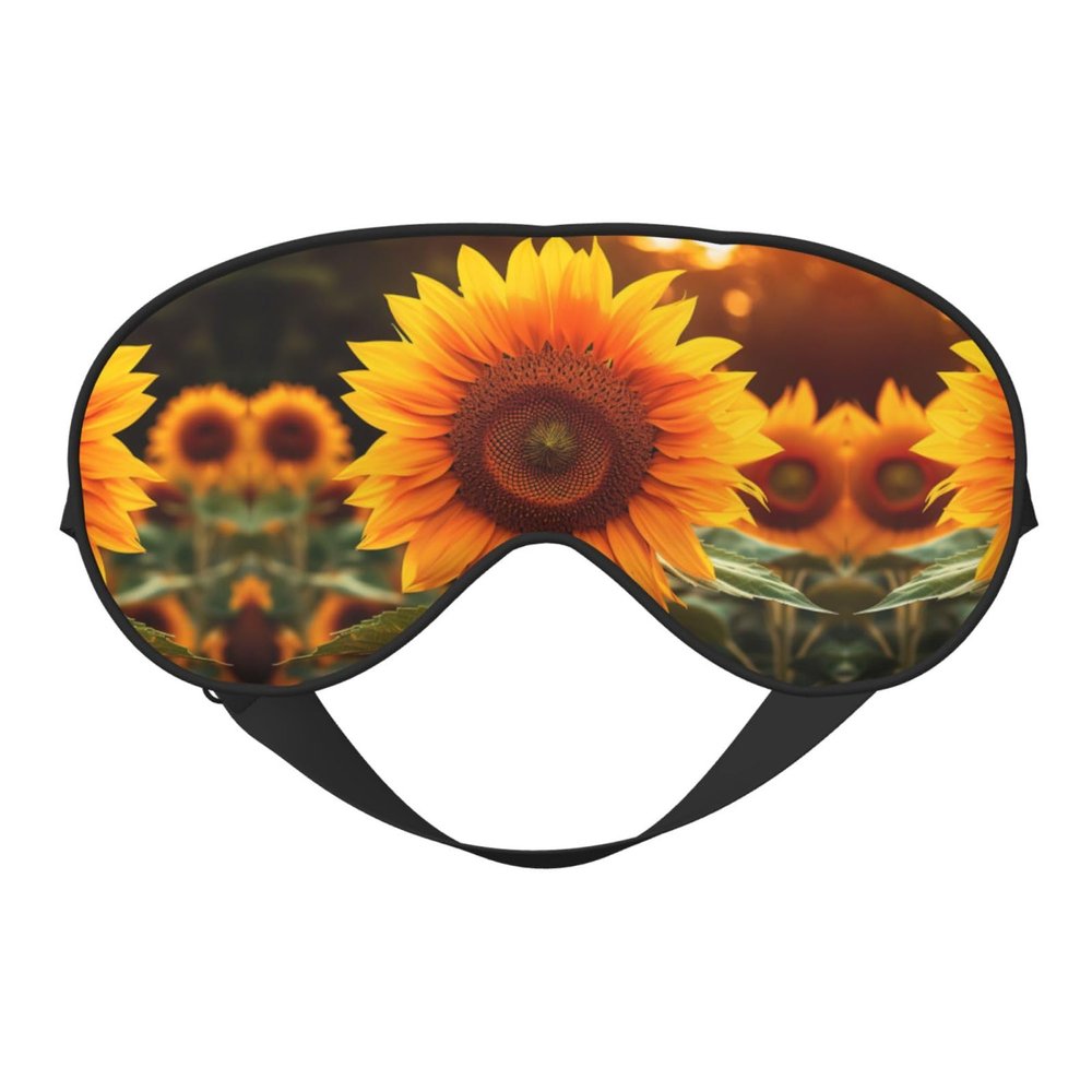Beautiful Sunflower 1 Print Sleep Mask Silk-Like Eye Mask Sleeping Eye Mask for Women Men for Travel Sleep Relaxation