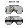 Animal Rhino Print Sleep Mask Silk-Like Eye Mask Sleeping Eye Mask for Women Men for Travel Sleep Relaxation view 2