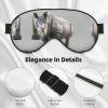 Animal Rhino Print Sleep Mask Silk-Like Eye Mask Sleeping Eye Mask for Women Men for Travel Sleep Relaxation view 4