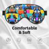 Beagle Patterns Print Sleep Mask Silk-Like Eye Mask Sleeping Eye Mask for Women Men for Travel Sleep Relaxation view 3