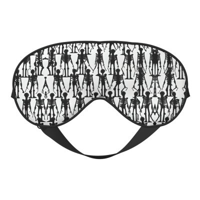Black Floral Skull Print Sleep Mask Silk-Like Eye Mask Sleeping Eye Mask for Women Men for Travel Sleep Relaxation