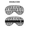Black Floral Skull Print Sleep Mask Silk-Like Eye Mask Sleeping Eye Mask for Women Men for Travel Sleep Relaxation view 2
