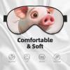 Cartoon Pig Print Sleep Mask Silk-Like Eye Mask Sleeping Eye Mask for Women Men for Travel Sleep Relaxation view 3