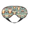 Animal Cartoon Owls Cute Print Sleep Mask Silk-Like Eye Mask Sleeping Eye Mask for Women Men for Travel Sleep Relaxation view 1