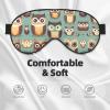Animal Cartoon Owls Cute Print Sleep Mask Silk-Like Eye Mask Sleeping Eye Mask for Women Men for Travel Sleep Relaxation view 3