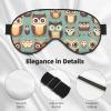 Animal Cartoon Owls Cute Print Sleep Mask Silk-Like Eye Mask Sleeping Eye Mask for Women Men for Travel Sleep Relaxation view 4