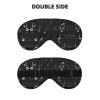 Black Music Notes Print Sleep Mask Silk-Like Eye Mask Sleeping Eye Mask for Women Men for Travel Sleep Relaxation view 2