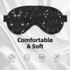 Black Music Notes Print Sleep Mask Silk-Like Eye Mask Sleeping Eye Mask for Women Men for Travel Sleep Relaxation view 3