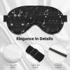 Black Music Notes Print Sleep Mask Silk-Like Eye Mask Sleeping Eye Mask for Women Men for Travel Sleep Relaxation view 4