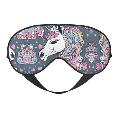 Unicorn Design03 Print Sleep Mask Silk-Like Eye Mask Sleeping Eye Mask for Women Men for Travel Sleep Relaxation