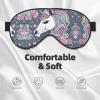 Unicorn Design03 Print Sleep Mask Silk-Like Eye Mask Sleeping Eye Mask for Women Men for Travel Sleep Relaxation view 3