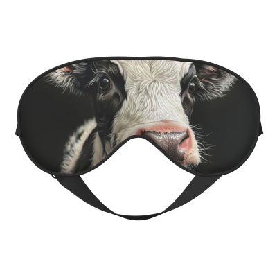 Cute Cow Print Sleep Mask Silk-Like Eye Mask Sleeping Eye Mask for Women Men for Travel Sleep Relaxation