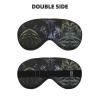 Black Leopard Print Print Sleep Mask Silk-Like Eye Mask Sleeping Eye Mask for Women Men for Travel Sleep Relaxation view 2