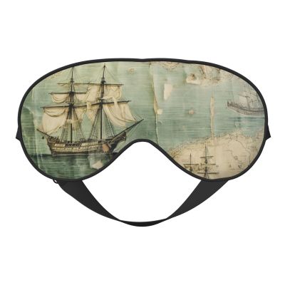 Greece Map Print Sleep Mask Silk-Like Eye Mask Sleeping Eye Mask for Women Men for Travel Sleep Relaxation