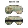 Greece Map Print Sleep Mask Silk-Like Eye Mask Sleeping Eye Mask for Women Men for Travel Sleep Relaxation view 2