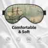 Greece Map Print Sleep Mask Silk-Like Eye Mask Sleeping Eye Mask for Women Men for Travel Sleep Relaxation view 3