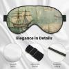Greece Map Print Sleep Mask Silk-Like Eye Mask Sleeping Eye Mask for Women Men for Travel Sleep Relaxation view 4