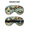 Atomic Stars Retro Pattern Print Sleep Mask Silk-Like Eye Mask Sleeping Eye Mask for Women Men for Travel Sleep Relaxation view 2