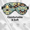 Atomic Stars Retro Pattern Print Sleep Mask Silk-Like Eye Mask Sleeping Eye Mask for Women Men for Travel Sleep Relaxation view 3