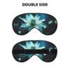 Cool Light Flowers Print Sleep Mask Silk-Like Eye Mask Sleeping Eye Mask for Women Men for Travel Sleep Relaxation view 2
