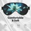 Cool Light Flowers Print Sleep Mask Silk-Like Eye Mask Sleeping Eye Mask for Women Men for Travel Sleep Relaxation view 3