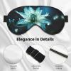 Cool Light Flowers Print Sleep Mask Silk-Like Eye Mask Sleeping Eye Mask for Women Men for Travel Sleep Relaxation view 4