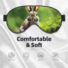 HDSKFNS Bunny Rabbits Print Sleep Mask Silk-Like Eye Mask Sleeping Eye Mask For Women Men For Travel Sleep Relaxation view 3
