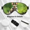 HDSKFNS Bunny Rabbits Print Sleep Mask Silk-Like Eye Mask Sleeping Eye Mask For Women Men For Travel Sleep Relaxation view 4