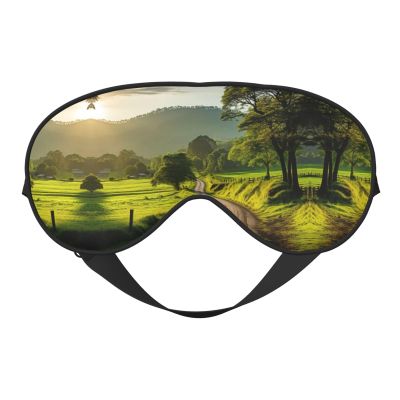 Countryside Road Print Sleep Mask Silk-Like Eye Mask Sleeping Eye Mask for Women Men for Travel Sleep Relaxation