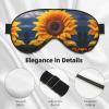 Beautiful Sunflower 2 Print Sleep Mask Silk-Like Eye Mask Sleeping Eye Mask For Women Men For Travel Sleep Relaxation view 4