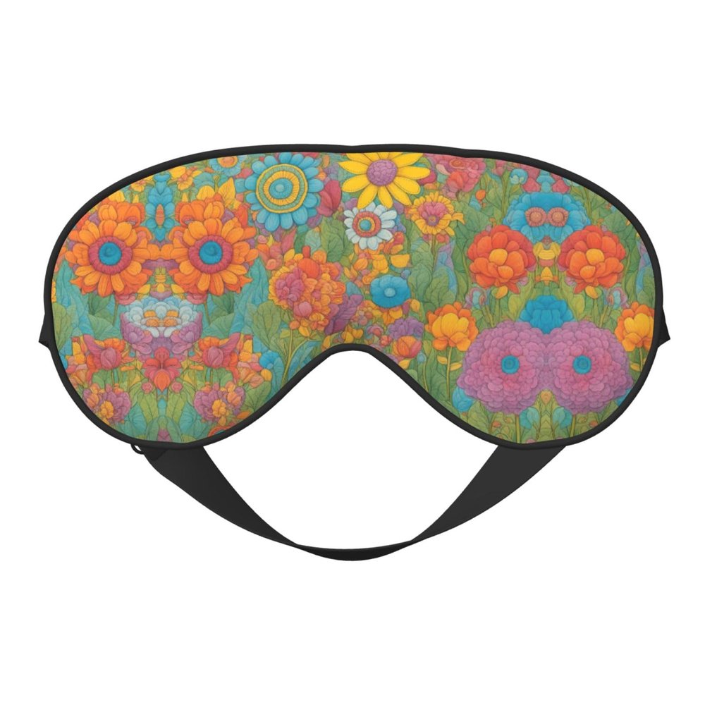 Bright Color 1 Print Sleep Mask Silk-Like Eye Mask Sleeping Eye Mask for Women Men for Travel Sleep Relaxation